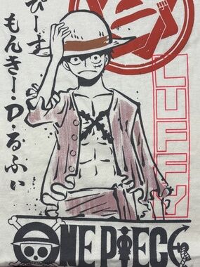 One Piece Anime Shirt With Luffy Character Print